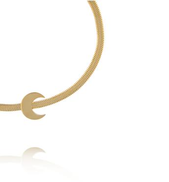 Bransoletka złota żmijka z księżycem BEA0064