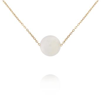 Naszyjnik z kamieniem księżycowym na delikatnym złotym łańcuszku NLB0384