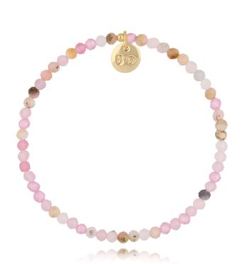 Bransoletka z kryształkami i rodonitami różowa BTW3037