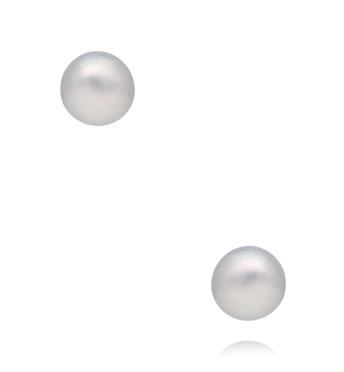 Kolczyki klasyczne z białą perłą KLU0163