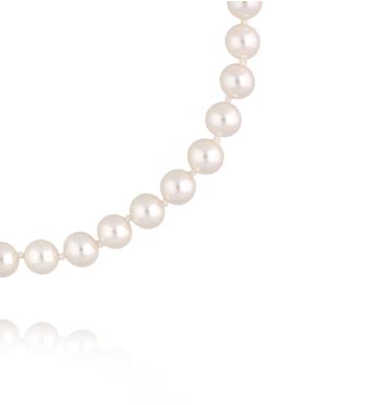 Naszyjnik z klasycznych pereł w odcieniu czystej bieli NPE0368