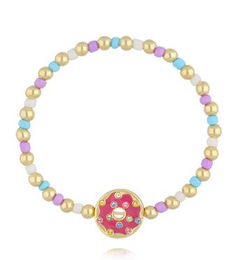 Bransoletka dla dziewczynki kolorowa z zawieszką BSS0292