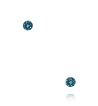 Kolczyki z niebieskim kryształem KCA0165