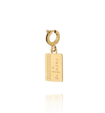 Charms kartka z zeszytu z działaniem matematycznym CHA0192