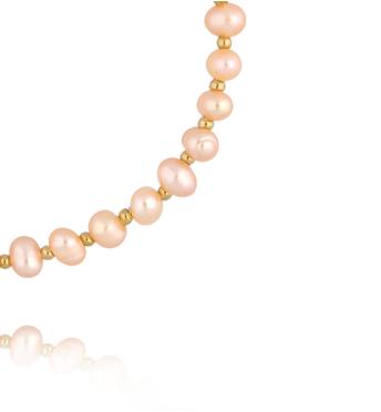 Bransoletka z brzoskwiniowych perełek BPE0151