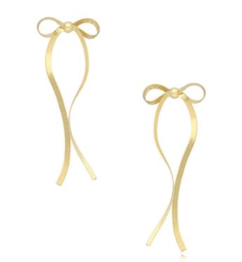 Kolczyki złote kokardki Evening Elegance KRG1039