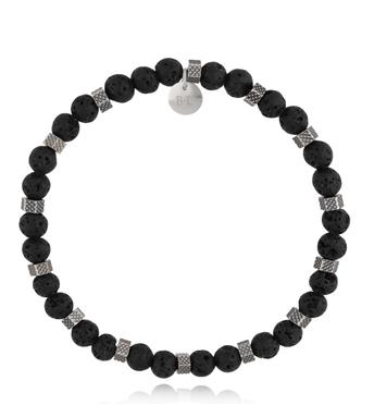 Bransoletka męska z lawą wulkaniczną BMITC1016