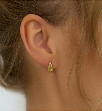 Kolczyki krople mini złote KSA1825