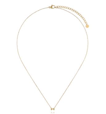 Naszyjnik z kokardką złoty NSY0789