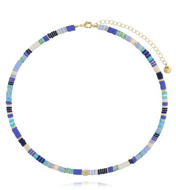 Naszyjnik w odcieniach błękitu i granatu NSC0641