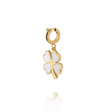 Charms Koniczyna z masą perłową CHA0075