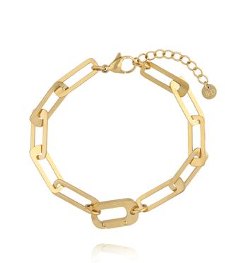 Bransoletka z geometrycznych ogniw w złotym kolorze BEA0067