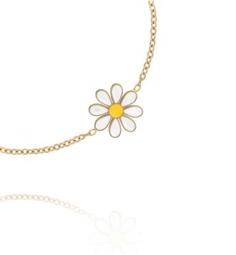 Bransoletka z kwiatuszkiem złota BSY0565