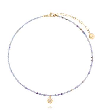 Naszyjnik z fluorytami i gwiazdką NTW1482