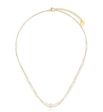 Naszyjnik złoty z perłami Maison NSA0769