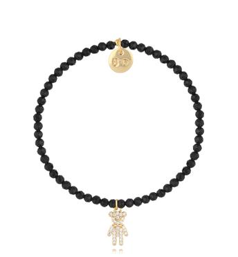 Bransoletka czarna z turmalinami Gold Bear BTW2216