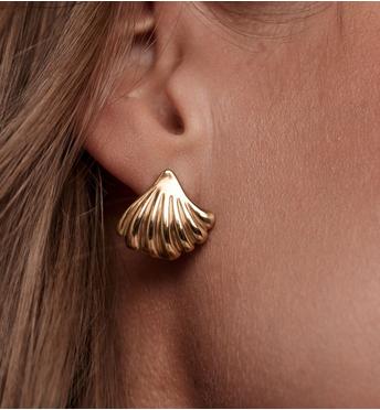 Kolczyki z muszlami złote KSY0515