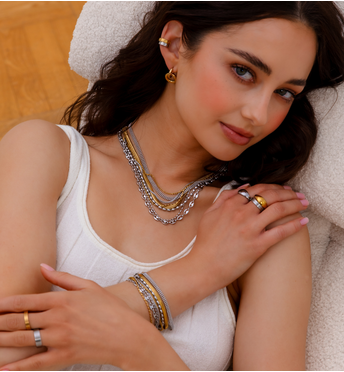 Nausznica srebrna szeroka Meline KSA0715