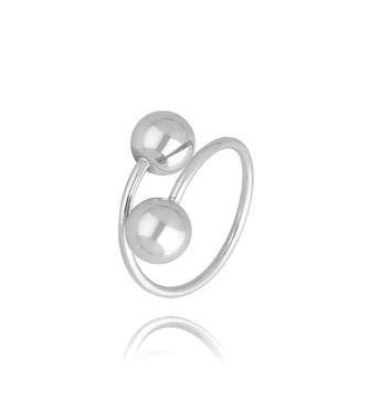 Pierścionek z kulkami srebrny Balls PSA0979