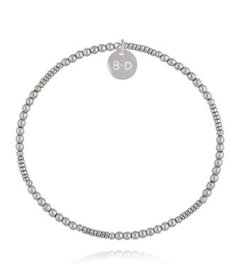 Bransoletka z hematytami srebrna BTW3641