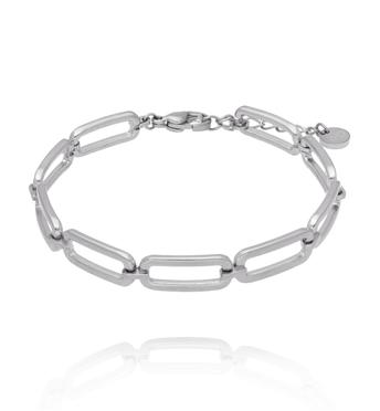 Bransoletka srebrna geometryczna gładka BSY0639