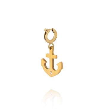 Charms  złoty z kotwicą i cyrkonią CHA0177