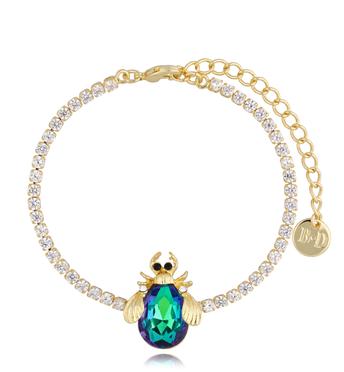 Bransoletka z zielonym owadem Glamour Midnight  BMI0131