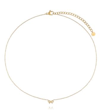 Naszyjnik z kokardką złoty NSY0790