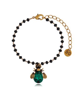 Bransoletka ze szmaragdowym owadem Midnight BMI0122