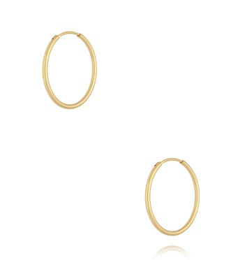 Kolczyki klasyczne złote kółka 30 mm KSA2525