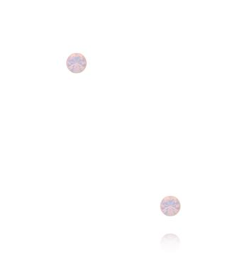 Kolczyki z różowym kryształem w złotej oprawie KCA0172