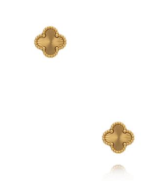 Kolczyki koniczynki w złotym kolorze KSY0593