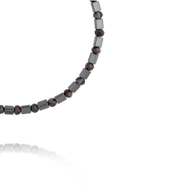 Bransoletka z hematytów i szklanych kryształków BTW3644