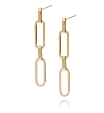 Kolczyki złote łańcuchy ze stali szlachetnej Chains KSA0001