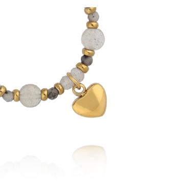 Pierścionek elastyczny z labradorytami PTW0654