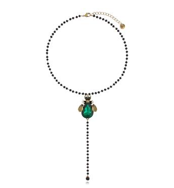 Naszyjnik ze szmaragdowym żukiem Midnight NMI0207