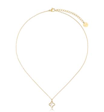 Naszyjnik z białą koniczynką Clover NSY0211