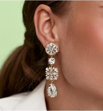 Kolczyki z transparentnymi kryształami KSS2254