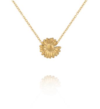 Naszyjnik z kwiatową zawieszką w kolorze złota NSY0927