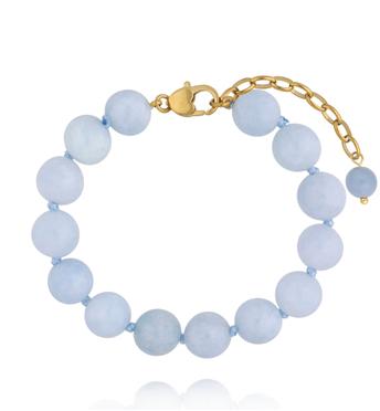 Bransoletka z okrągłymi błękitnymi jadeitami BPA0738