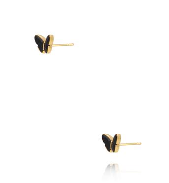 Kolczyki motylki czarne KSY0496