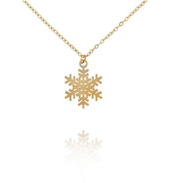 Naszyjnik ze śnieżynką złoty NSY0709