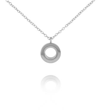 Naszyjnik z okrągłą zawieszką srebrny NSA1486