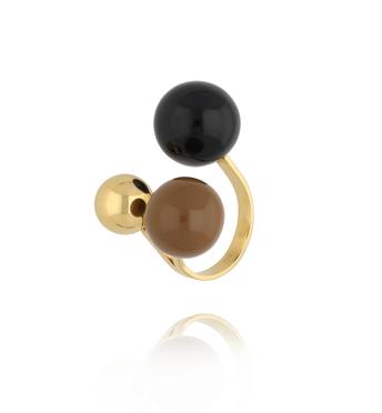 Pierścionek z kulkami emaliowany PSA1044