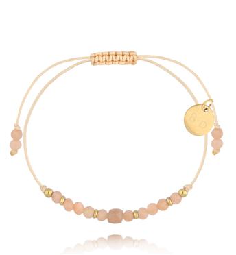 Bransoletka brzoskwiniowa z kamieniami naturalnymi Galena BMT0025