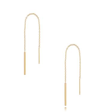 Kolczyki złote przekładane Sticks KSA0746