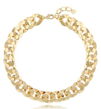 Naszyjnik szeroki łańcuch złoty Miranda NRG0364