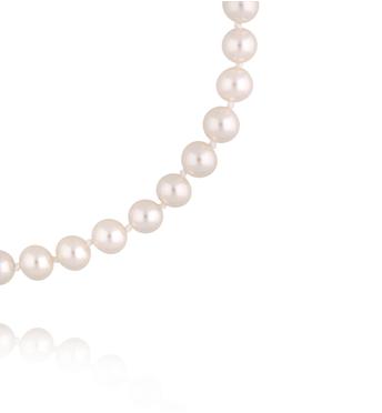 Naszyjnik z klasycznych pereł w odcieniu czystej bieli NPE0366