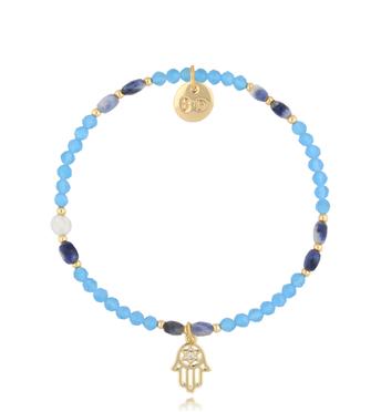 Bransoletka niebieska z ręką Fatimy Damienne BTW2255