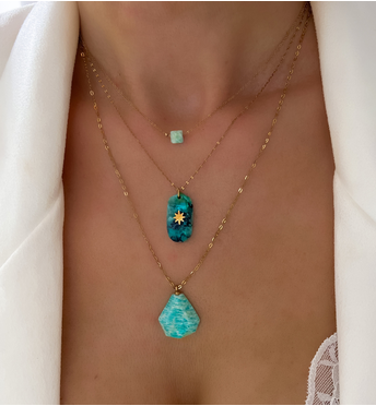 Naszyjnik z amazonitem Sunset at Seminyak NPA1233